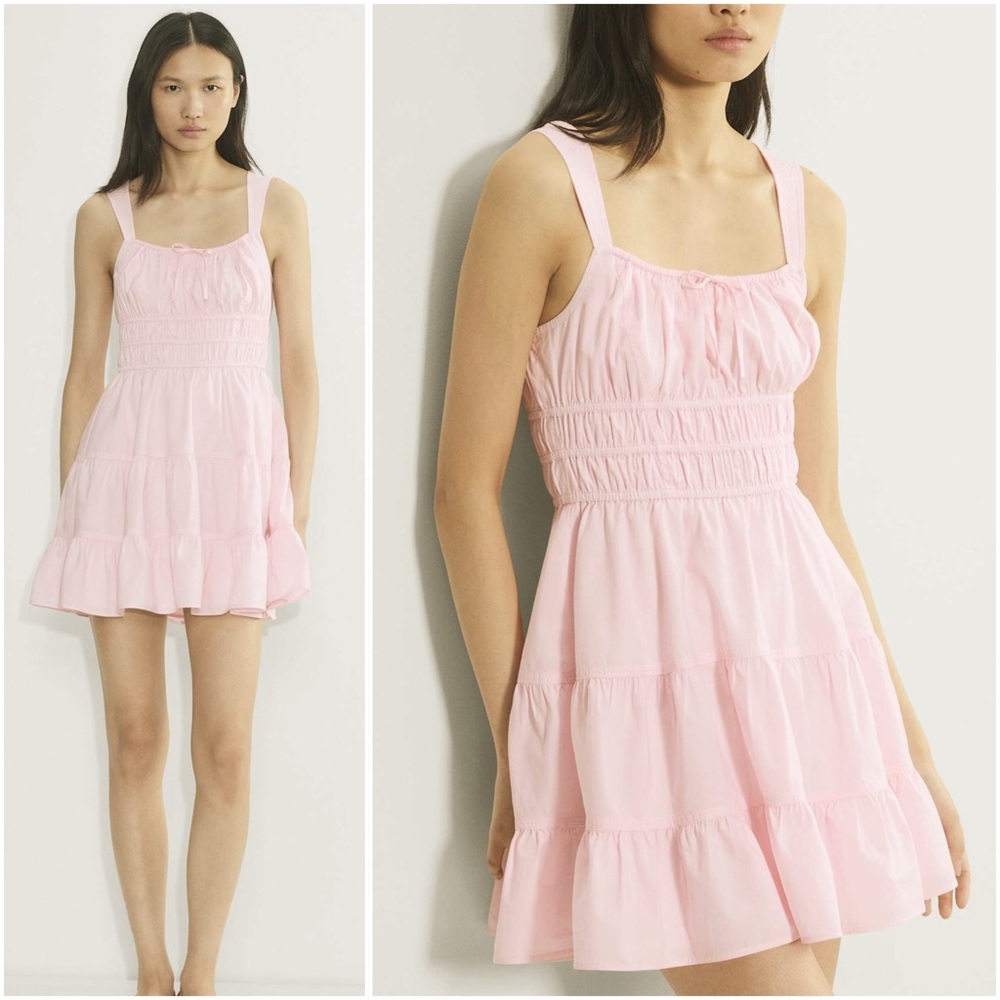 Aritzia Sunday Best Martine sun dress pale pink XL